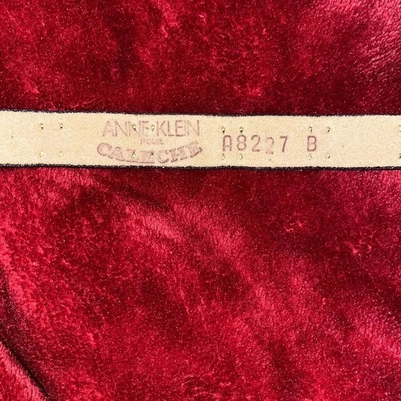 Anne Klein Vintage brown leather studded belt - Picture 7 of 13